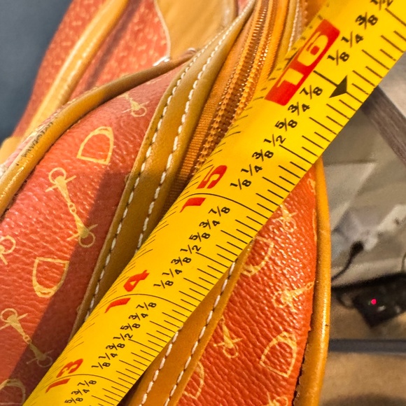 Double Handled Orange Patterned Tote Duffel - Picture 13 of 14